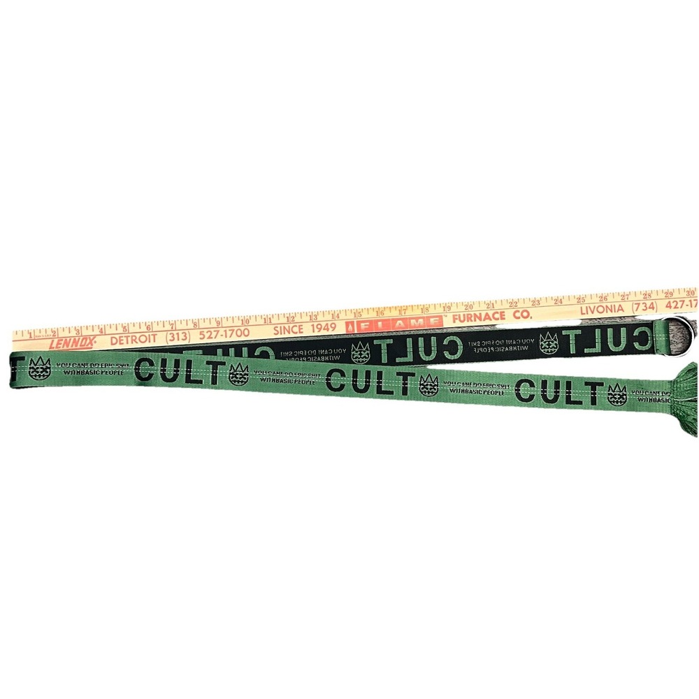 Cult Of Individuality Belt You Cant Do Epic Sh*t With Basic People Green Black - Picture 8 of 8